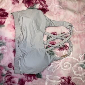 LULULEMON off white Sports Bra with Crisscross Straps